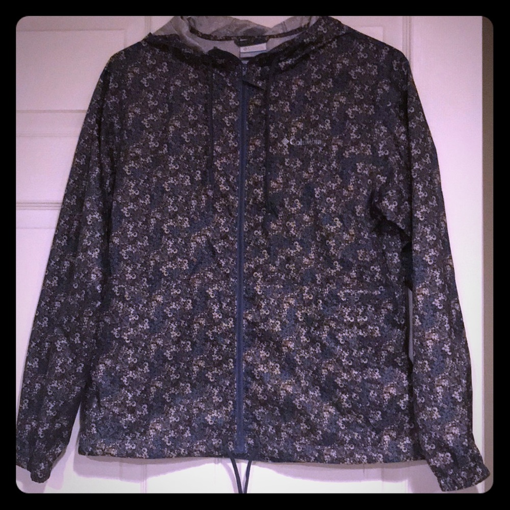 Columbia floral lightweight rain jacket